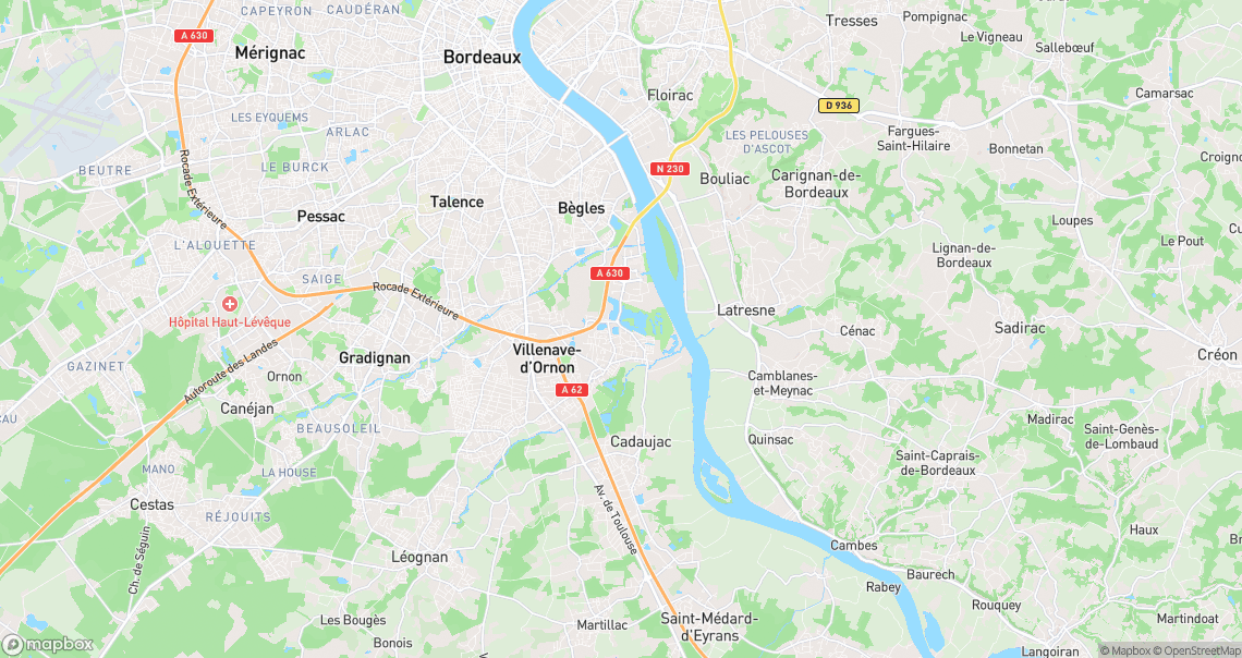 Localisation de la voiture à Villenave-d'Ornon