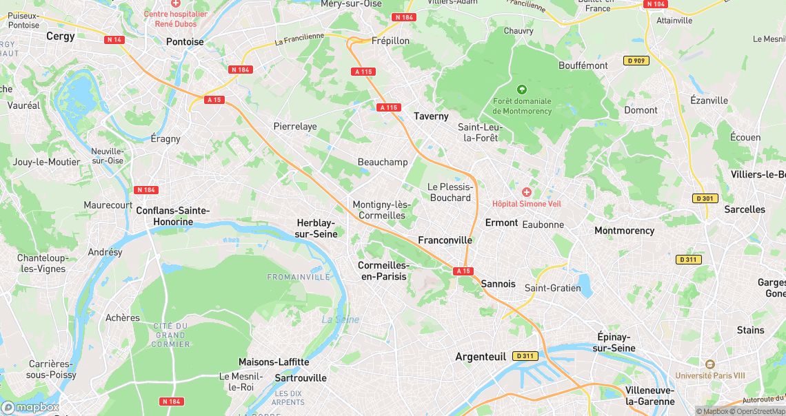 Localisation de la voiture à Montigny-lès-Cormeilles