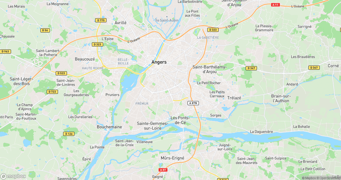 Localisation de la voiture à Angers