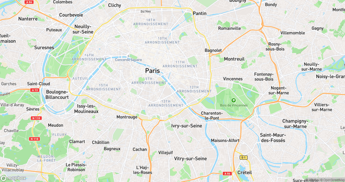 Localisation de la voiture à Paris
