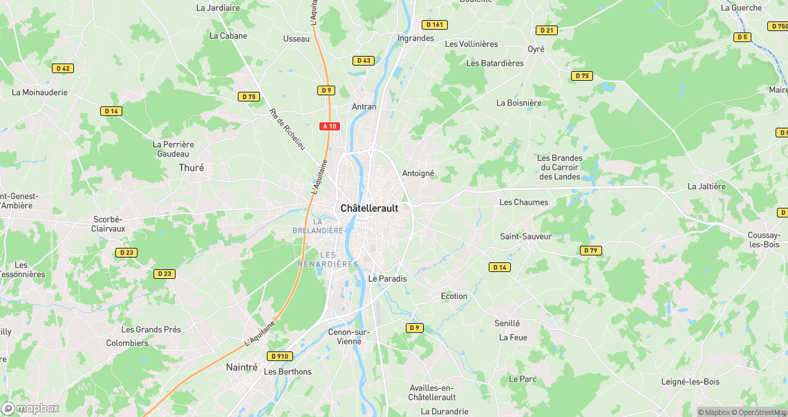 Localisation de la voiture à Châtellerault
