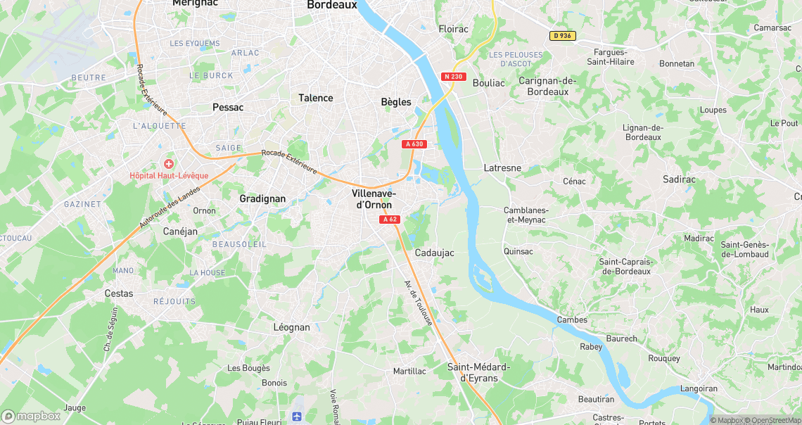 Localisation de la voiture à Villenave-d'Ornon