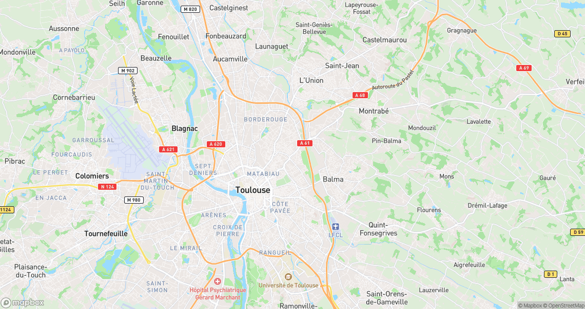 Localisation de la voiture à Toulouse