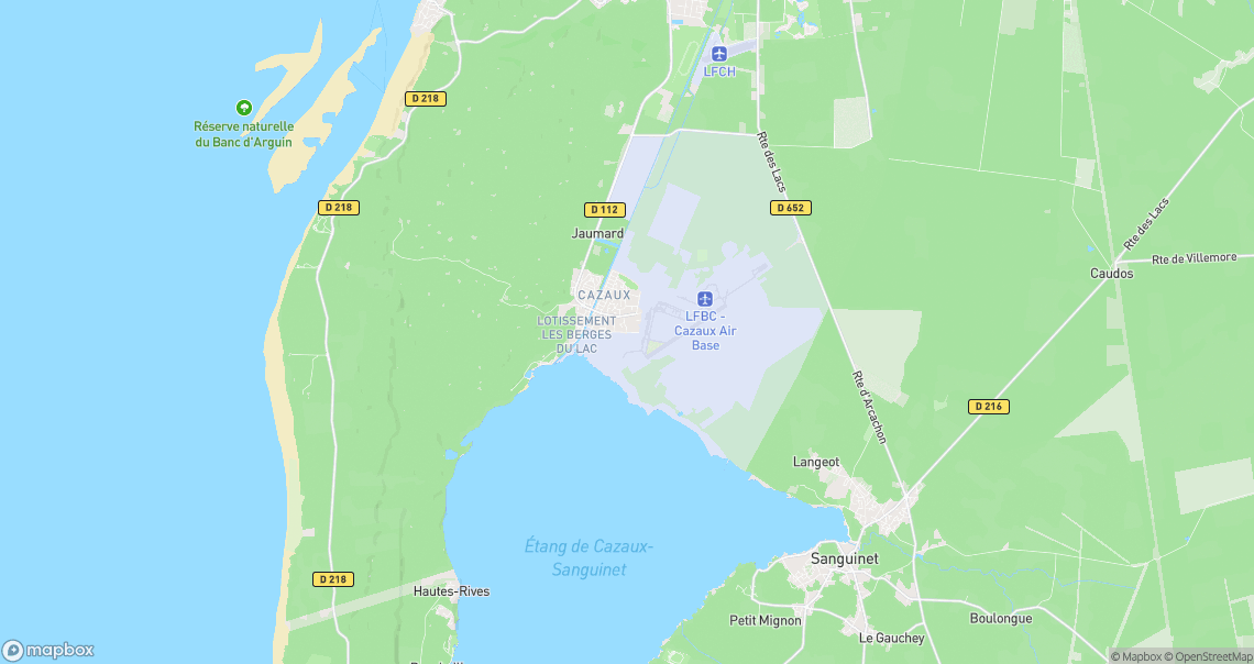 Localisation de la voiture à La Teste-de-Buch