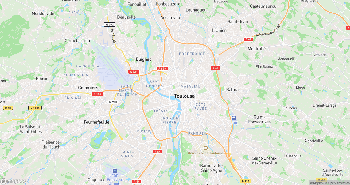 Localisation de la voiture à Toulouse