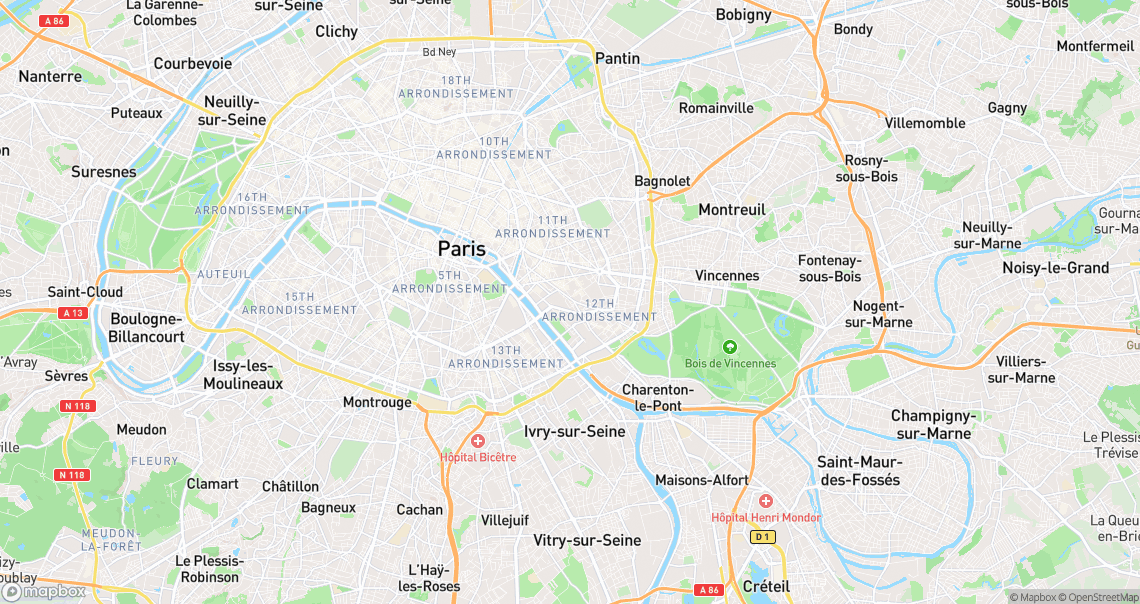 Localisation de la voiture à Paris