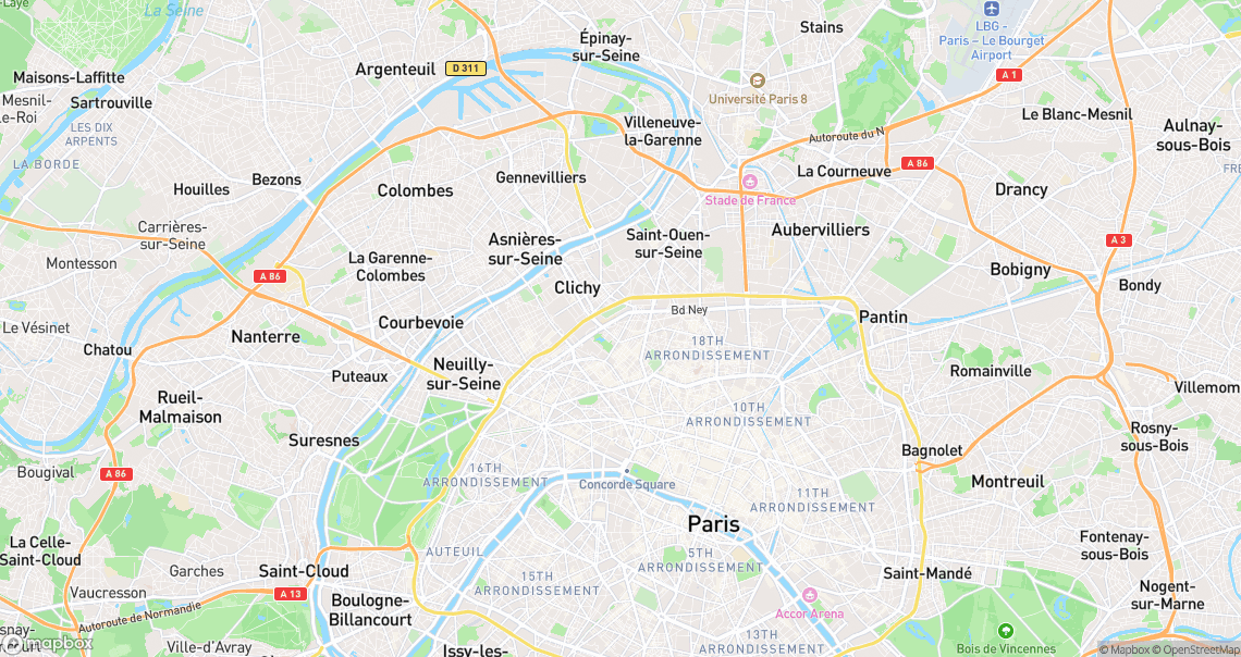 Localisation de la voiture à Paris