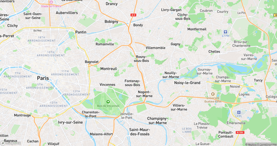 Localisation de la voiture à Fontenay-sous-Bois
