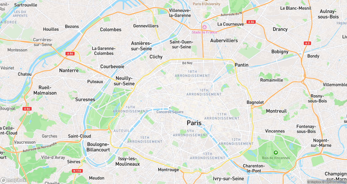 Localisation de la voiture à Paris