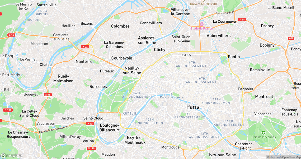 Localisation de la voiture à Paris