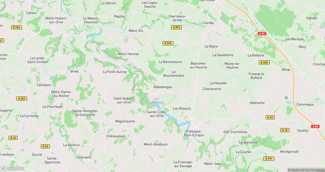 Localisation de la voiture à Putanges-le-Lac