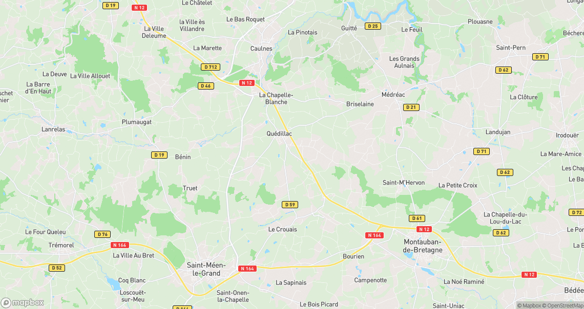 Localisation de la voiture à Quédillac