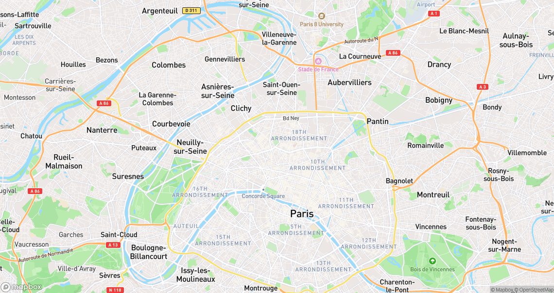 Localisation de la voiture à Paris