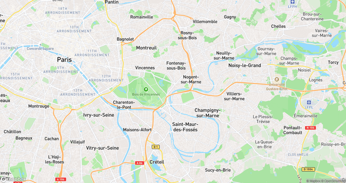 Localisation de la voiture à Nogent-sur-Marne