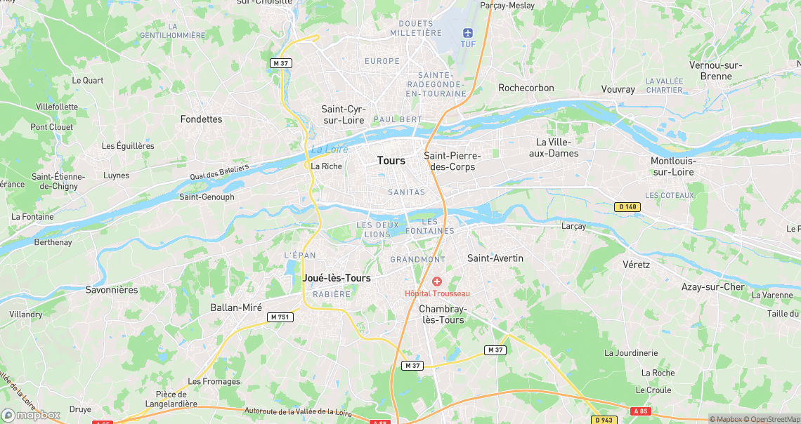 Localisation de la voiture à Tours
