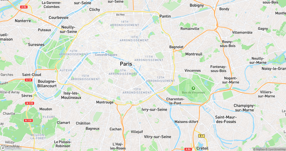 Localisation de la voiture à Paris