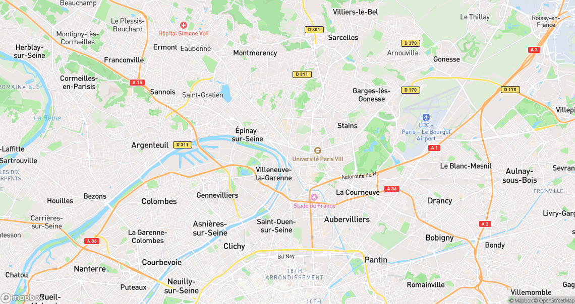 Localisation de la voiture à Saint-Denis