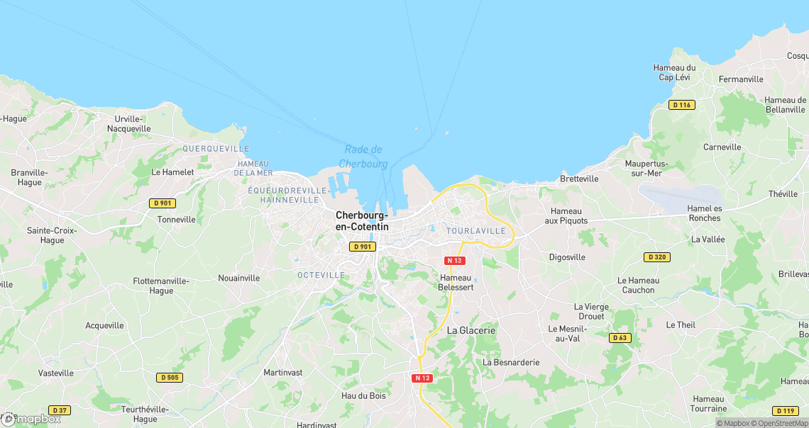 Localisation de la voiture à Cherbourg-en-Cotentin