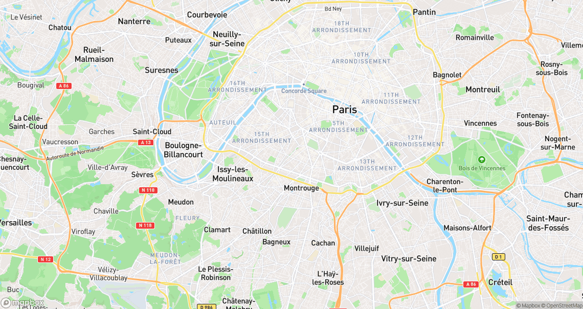 Localisation de la voiture à Paris