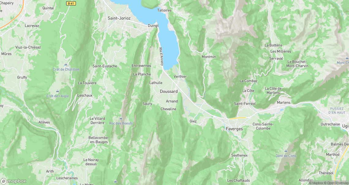 Localisation de la voiture à Doussard