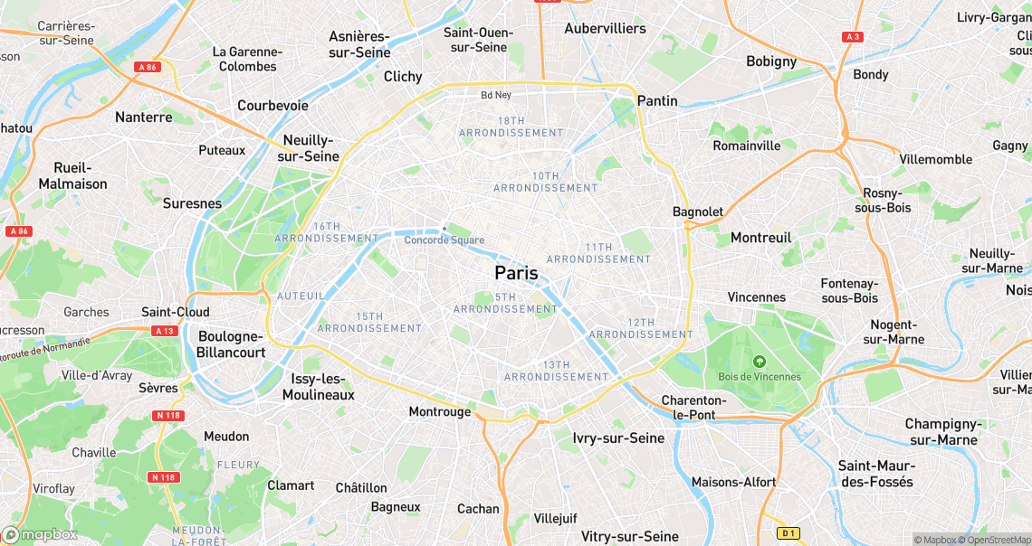 Localisation de la voiture à Paris