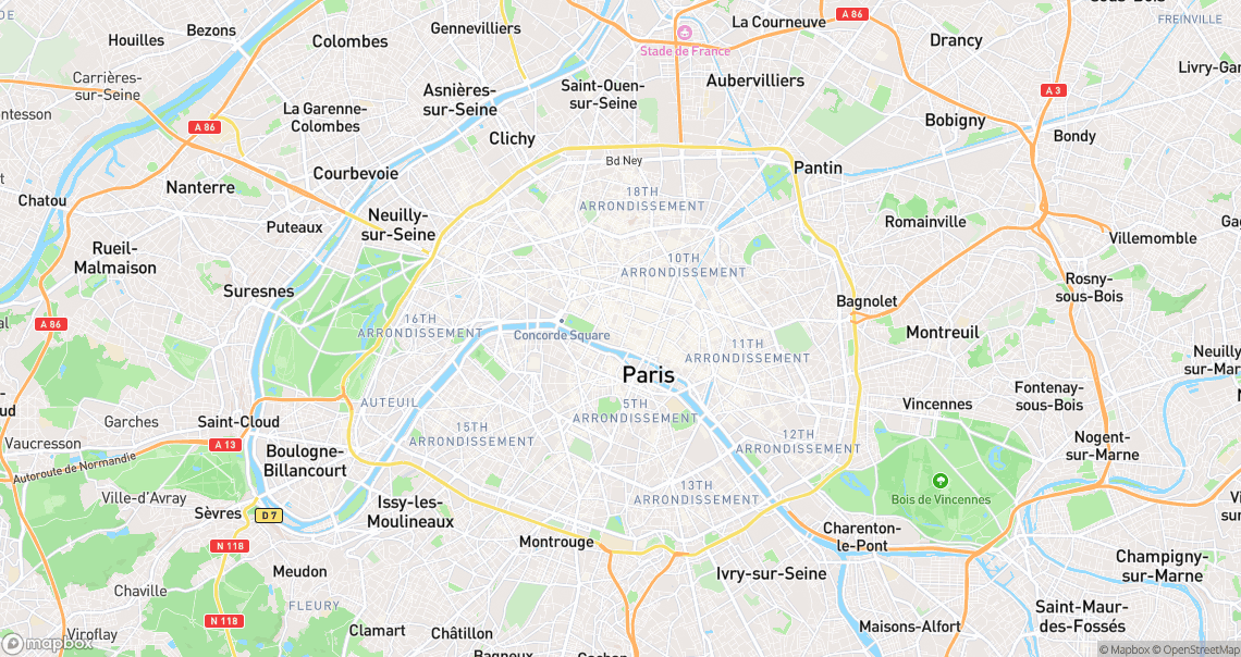 Localisation de la voiture à Paris