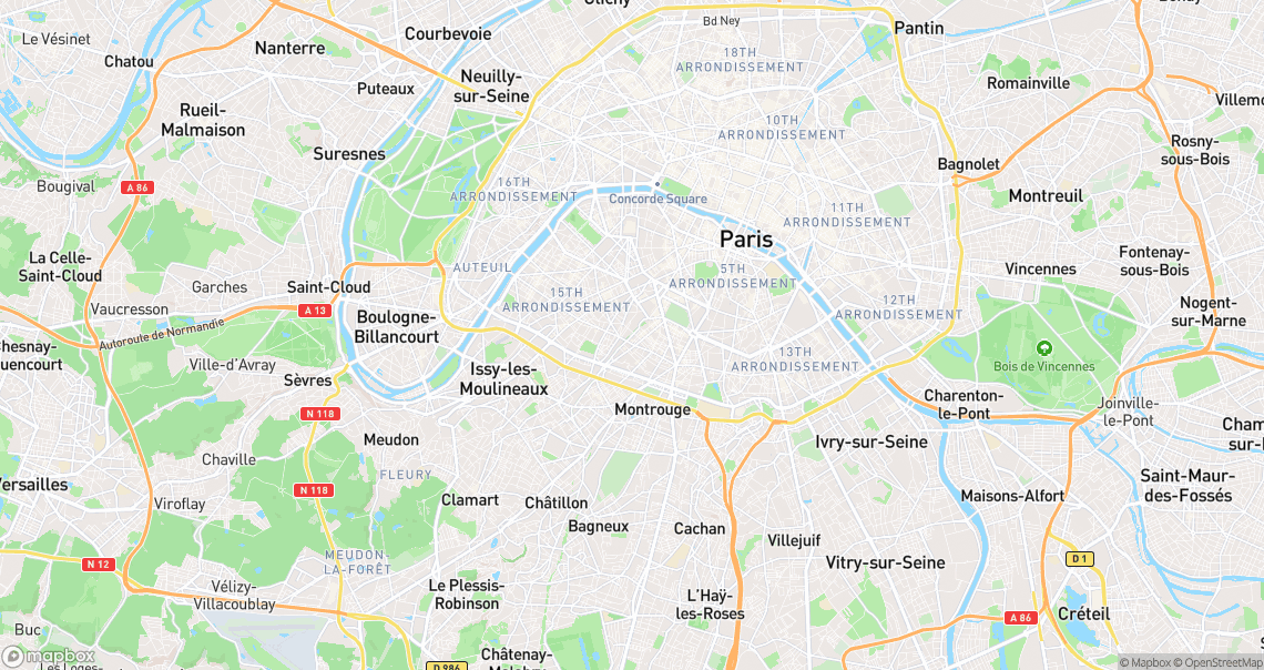 Localisation de la voiture à Paris