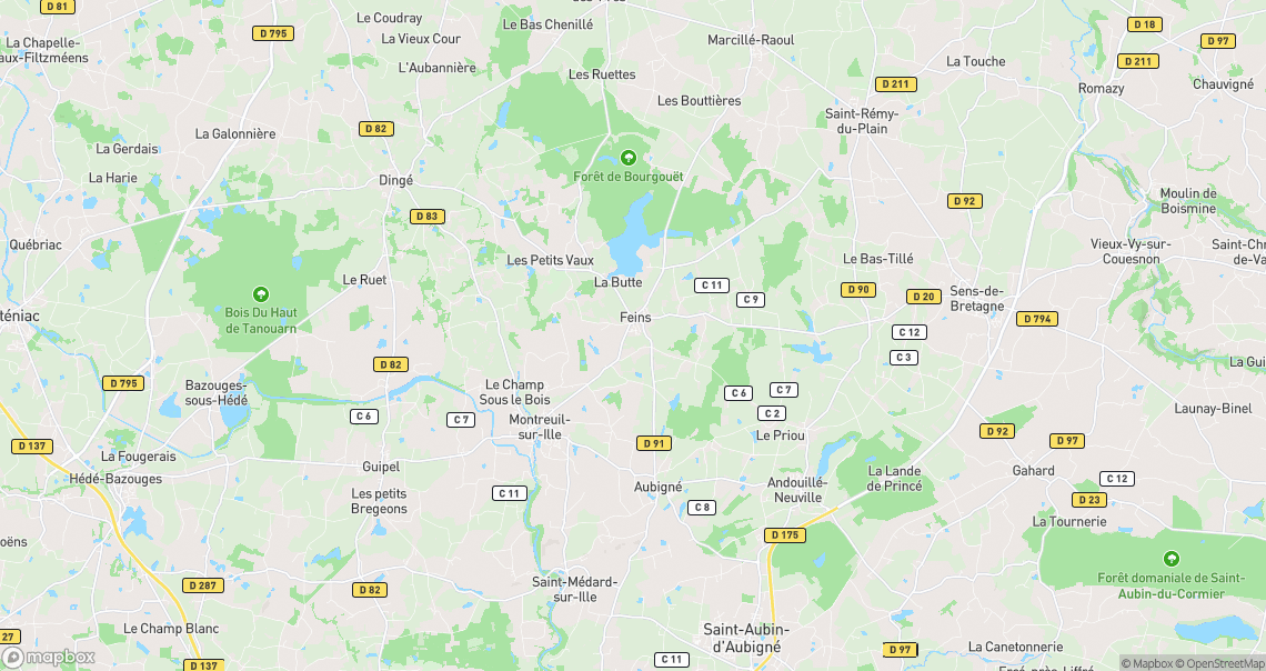 Localisation de la voiture à Feins