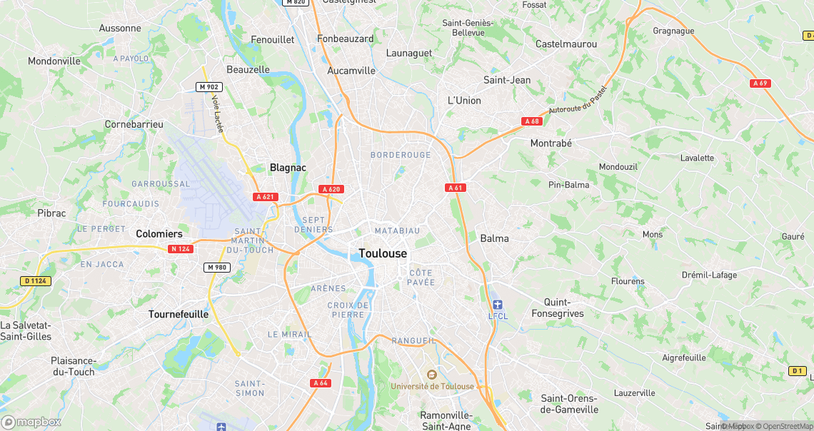 Localisation de la voiture à Toulouse