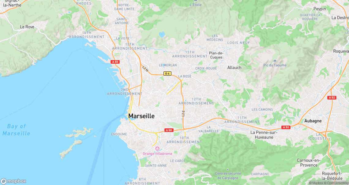 Localisation de la voiture à Marseille