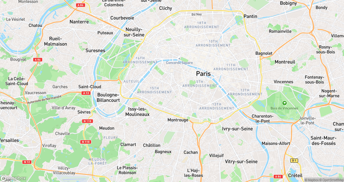 Localisation de la voiture à Paris