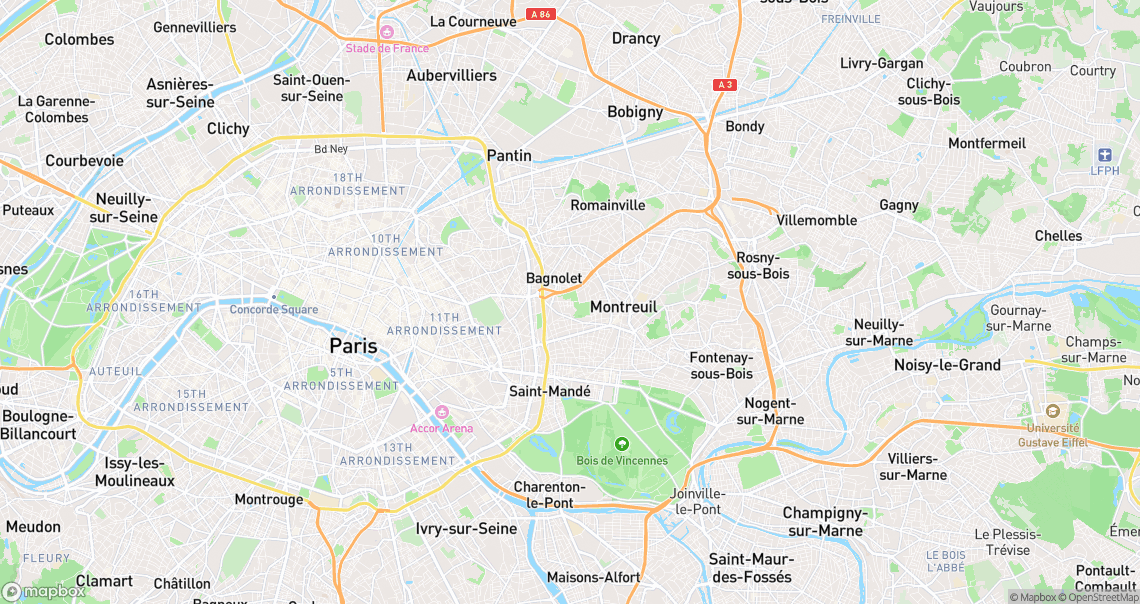 Localisation de la voiture à Bagnolet