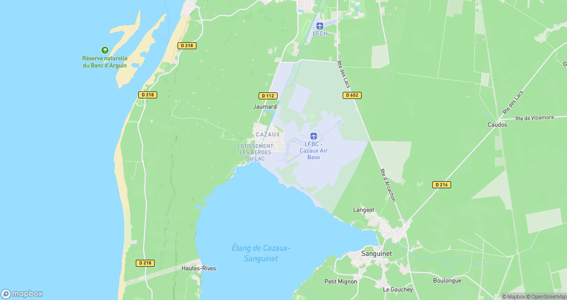Localisation de la voiture à La Teste-de-Buch