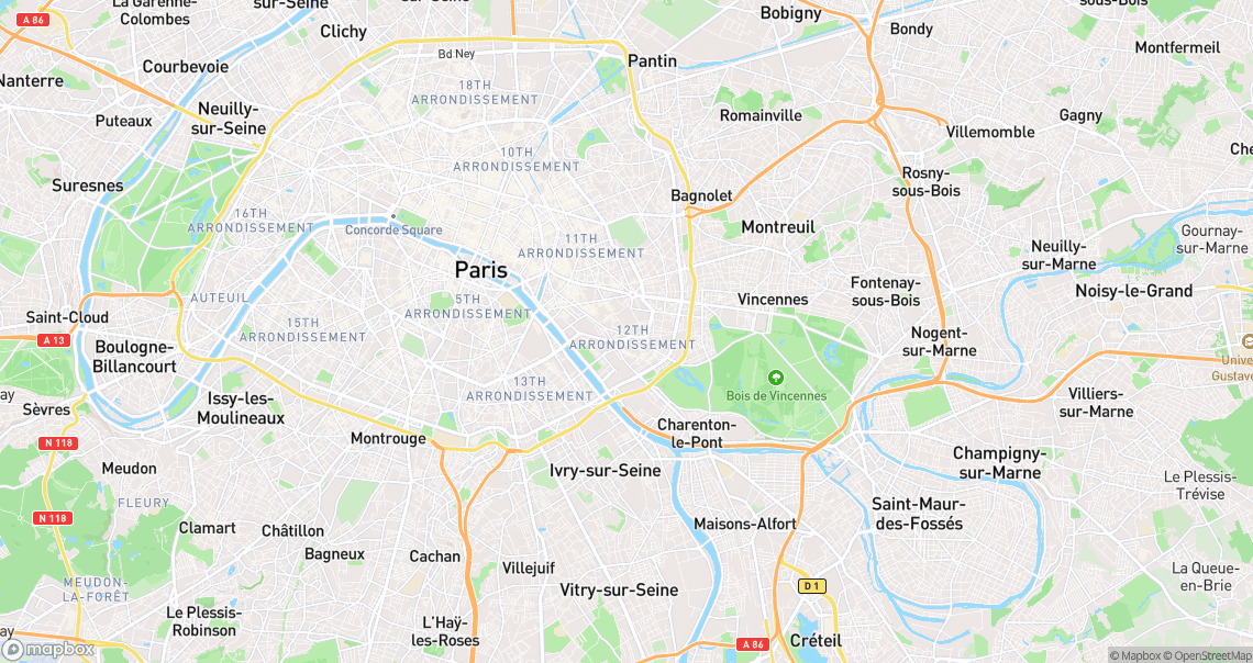 Localisation de la voiture à Paris