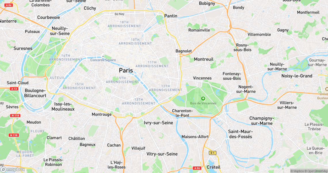 Localisation de la voiture à Paris