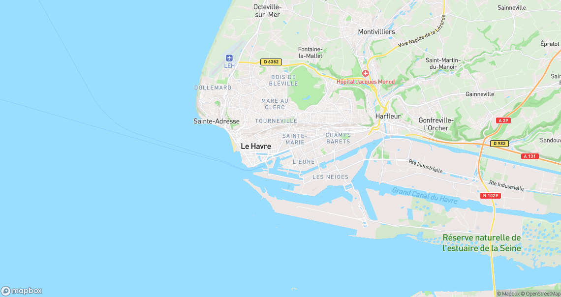 Localisation de la voiture à Le Havre