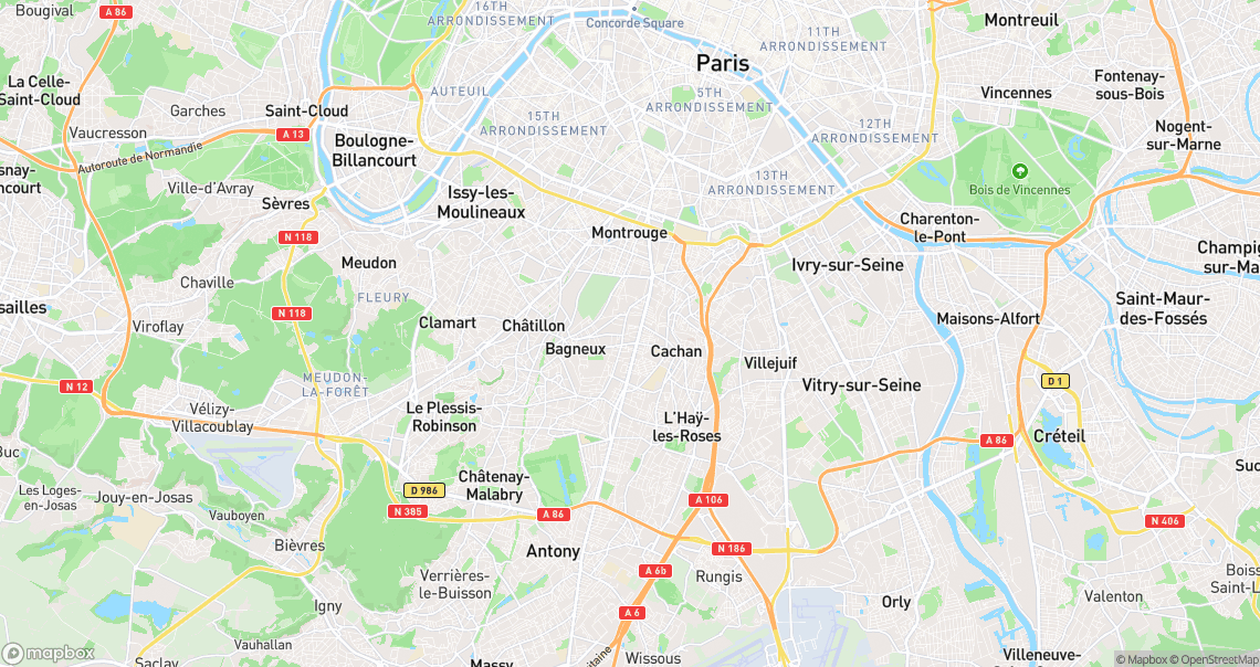 Localisation de la voiture à Bagneux
