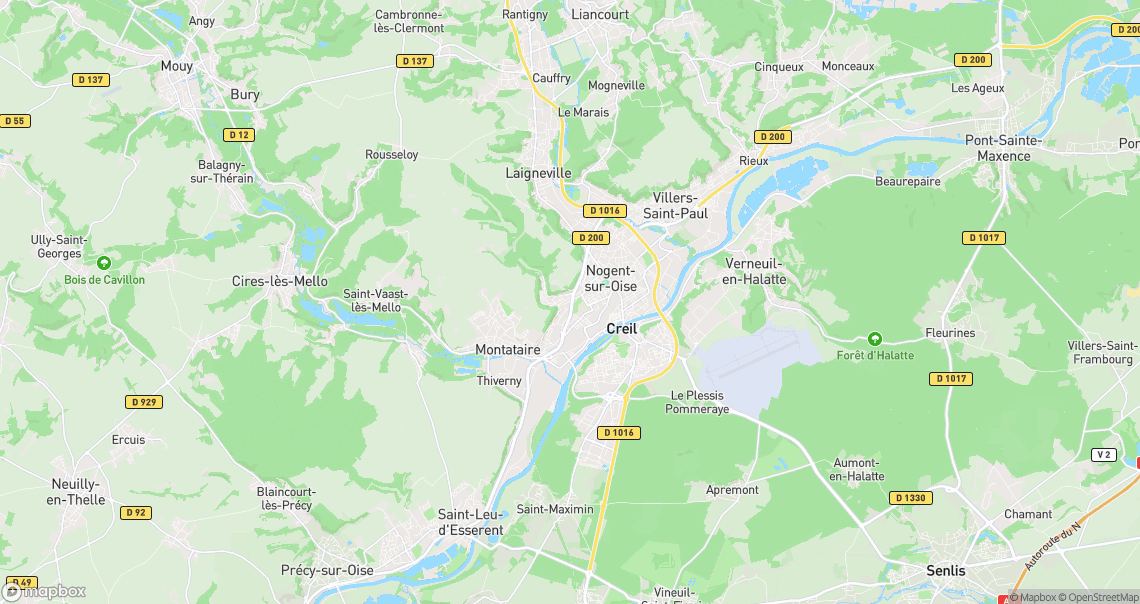 Localisation de la voiture à Nogent-sur-Oise