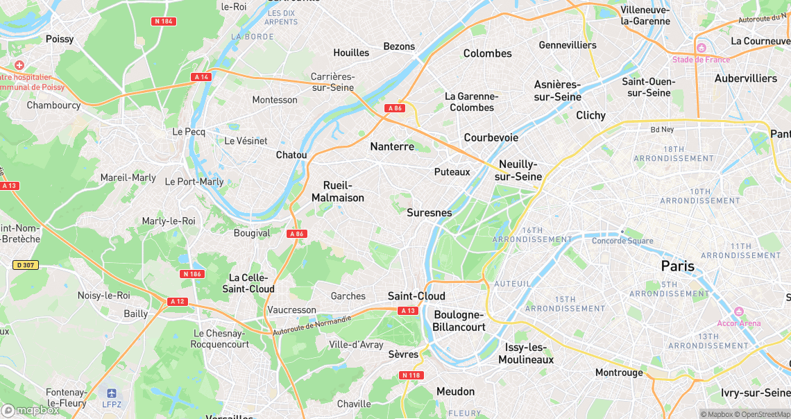 Localisation de la voiture à Suresnes