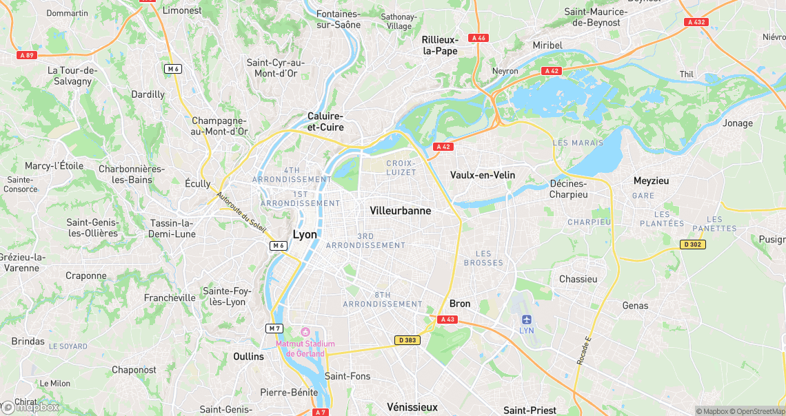 Localisation de la voiture à Villeurbanne