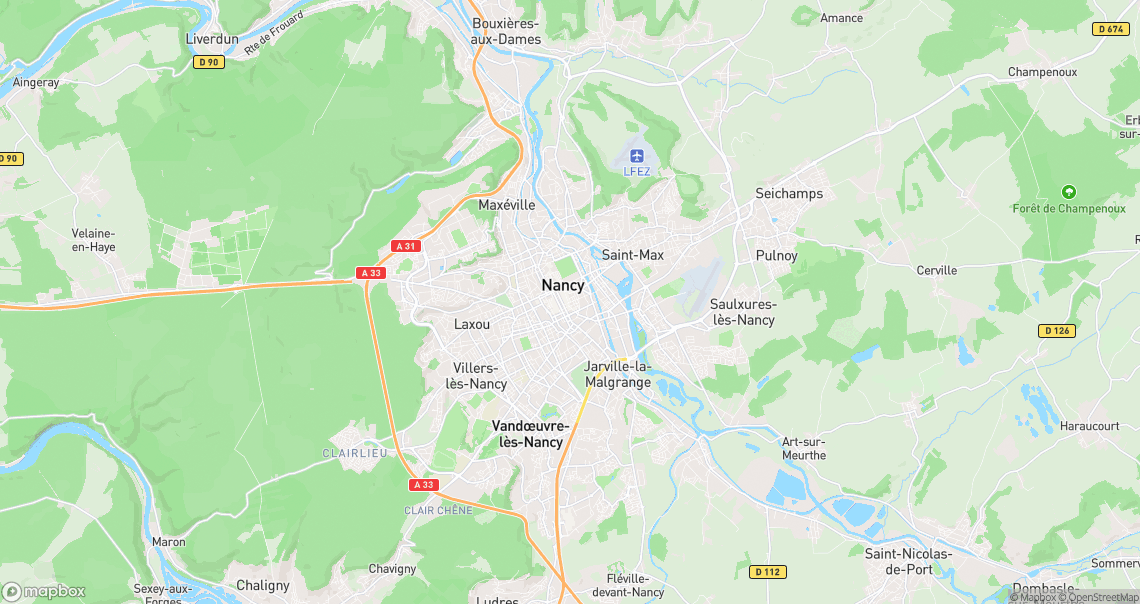 Localisation de la voiture à Nancy