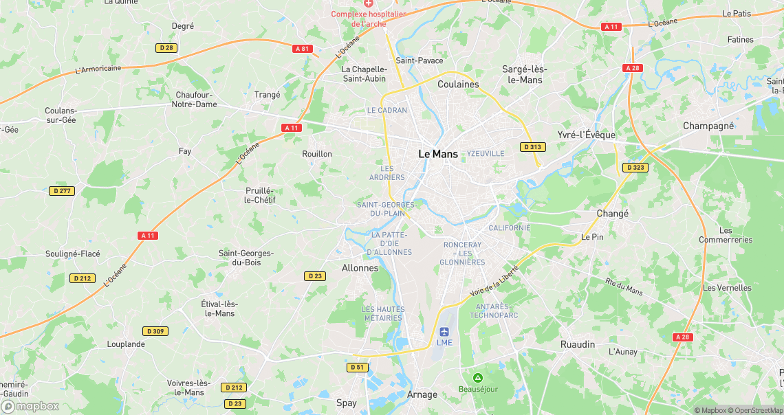 Localisation de la voiture à Le Mans