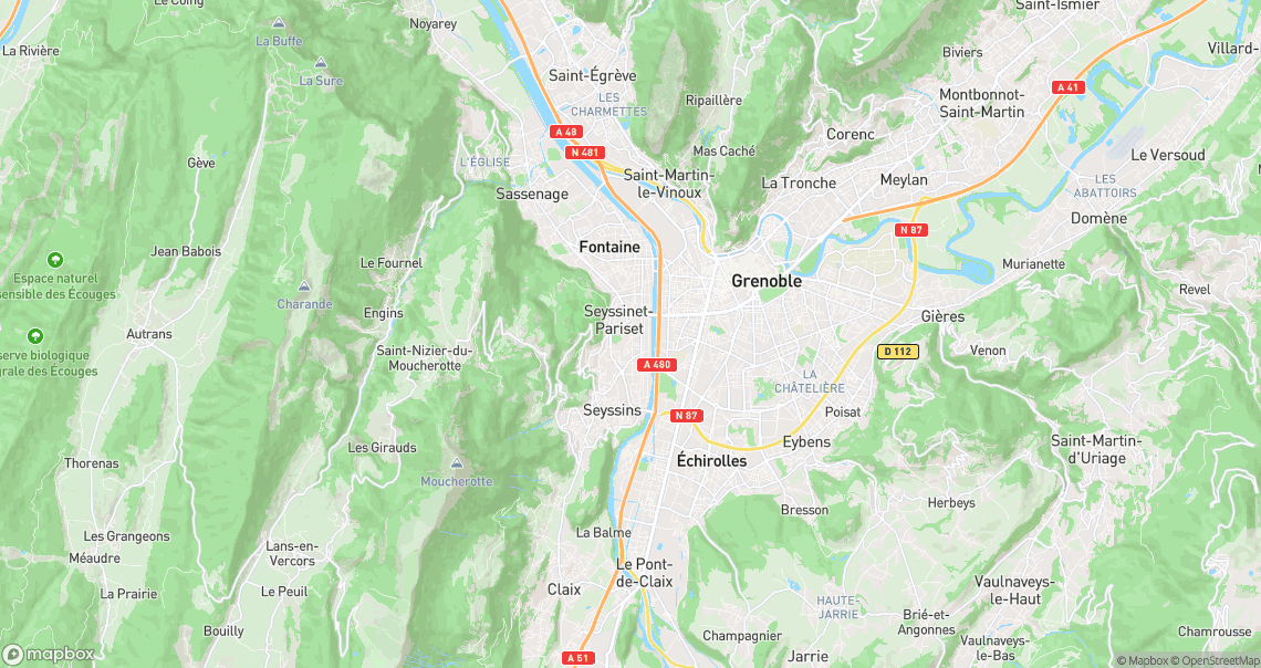 Localisation de la voiture à Seyssinet-Pariset