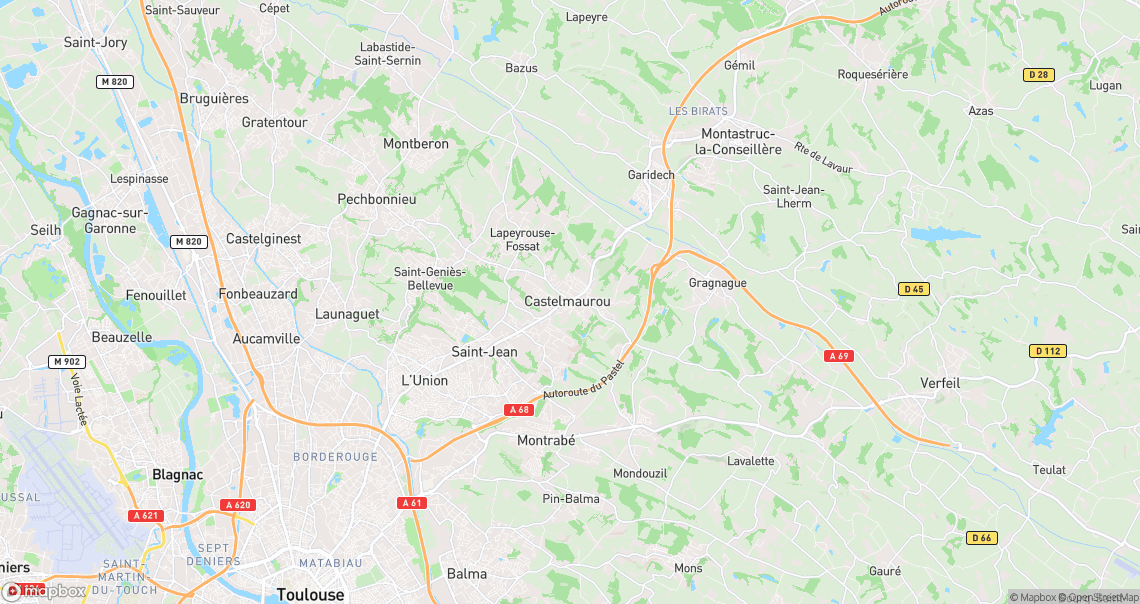 Localisation de la voiture à Castelmaurou