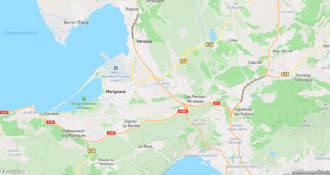 Localisation de la voiture à Vitrolles