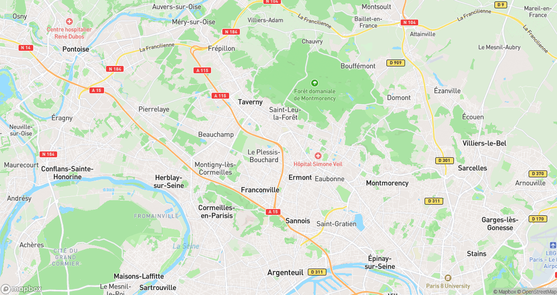 Localisation de la voiture à Le Plessis-Bouchard