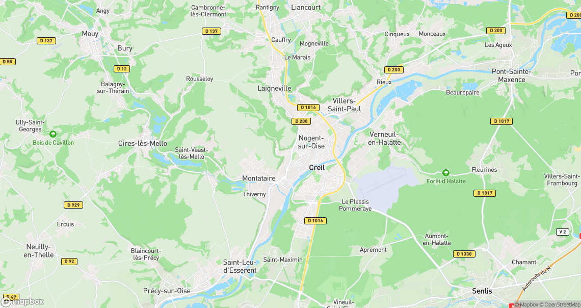 Localisation de la voiture à Nogent-sur-Oise