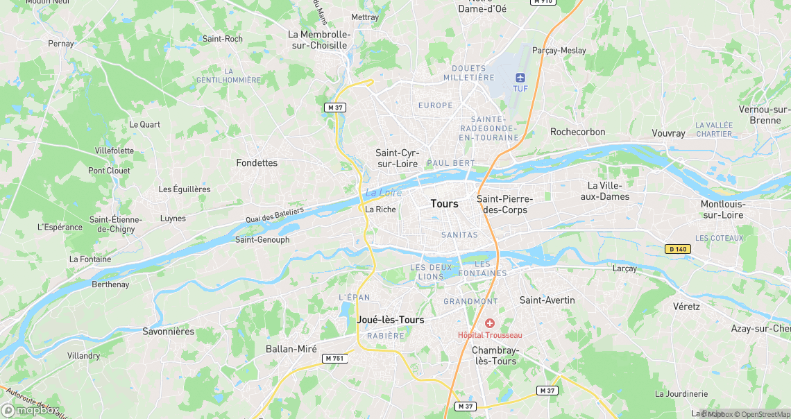 Localisation de la voiture à La Riche