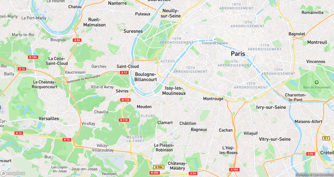 Localisation de la voiture à Issy-les-Moulineaux