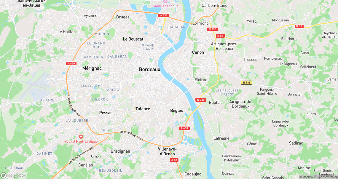 Localisation de la voiture à Bordeaux